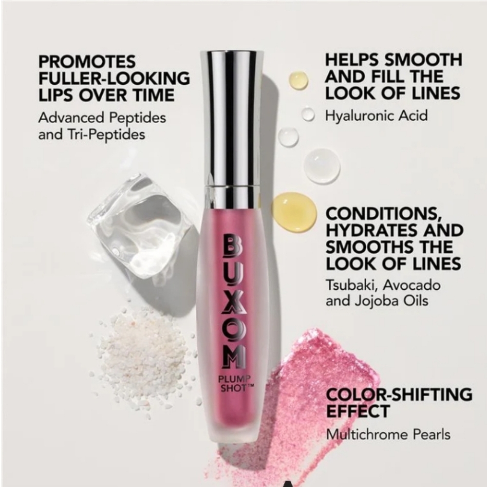 NIB BUXOM PLUMP SHOT SHEER TINT COLLAGEN PETPIDE INFUSED - Picture 5 of 12